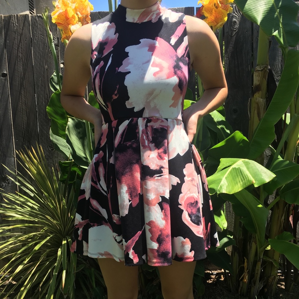 half turtle neck dress
